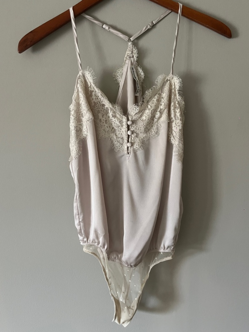 Abercrombie & Fitch Ivory Lace Satin Cami